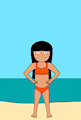 Charlene at the beach
