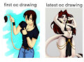 First Oc Drawing VS Latest Oc Drawing