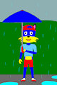 Alex in the rain