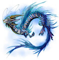 Colored Sketch Comish - Water Dragoness