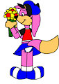 Becky the Fox with a Flowers and Up Skirt Showing a Panties by ToonlandianFox2002