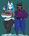 Wolf and a Doberman!