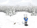 Collecting Fire Wood in The Woods by Kolossal