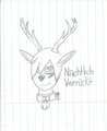 deer doodle by AshFoxBloodPaw