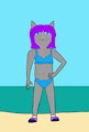 Kyla at the beach