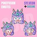 Emotes Commission - Pokefusion Suicune + Sylveon by riorioluu