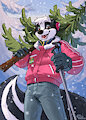 Skunk with Christmas tree by Hyperion