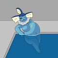 Vaporeon in the pool
