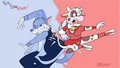 sam wolf and kenzo cow by arineu