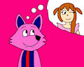 William Wolf with a Tought Bubble of Konomi Baba