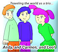 Andy, Carmen, and leo Humanized