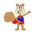 Sandy Cheeks in Superman and Supergirl Underoos