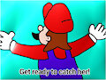 mario ready to catch peach