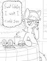 whimsy eats a burger