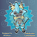 Riolu + Toxicitry - Pokefusion Chibi Commission by riorioluu