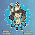 Lucario + Mimikyu - Pokefusion Chibi Commission by riorioluu