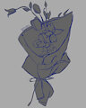 A bouquet of flowers sketch