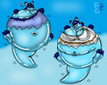 Two Blue Roo Balloons