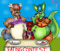 Eating Contest Between Chums