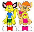 Carey and Pearl in Shorts and Skirt