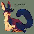 Rainbow Squirrel Clawed Jackalope