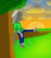 Staring into the sunset by SexyBigEars69