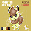 [OPEN] Pikachu x Flareon Chibi by riorioluu