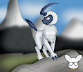 Absol in the Mountains by KendraEevee