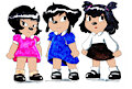 Max and Peg's daughters: Penny, Pearl and Piper