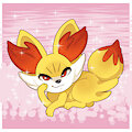 Fennekin Smug by littlealzi