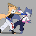 Kevin vs. Kora by SamiChopTanuki999