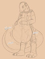 Snake boy noms by Sparkythechu
