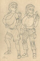 UniE outfits (linework) by HeroOfEiros