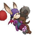Chibi Kupok and Whitehair Kissing