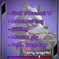 Legacy Sampler #11: Wolf O’Donnell mascot TF by Mobydawuf