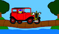 Rohan the Red Car on a Wobbly Bridge with Alex the Fox