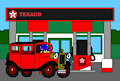 Rohan the Red Car at the Petrol Station with Alex the Fox