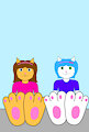 Enya's and Ellie's feet by NatGallery