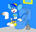 Lingo the Mouse on the Toilet by ToonlandianFox2002