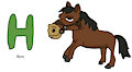 H - Horse Idea #1 Character: Horse (Hailey's On It!) by CaribbeanForever1