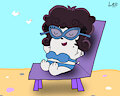 Peg Puppy chillin' at the beach by LeoDuzThings