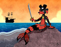 Mermay comm - a merpup pirate at seas (not my art)