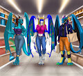 Commission for Xenia, Lavy and Jethro by RynnElarion