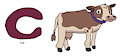 C - Cow Idea #1 Character: Cow (Hailey's On It!)