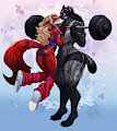 Stacy and Jordayne: Gym Kiss (Fantasy Background) by rolandguiscard