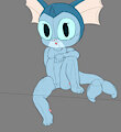 Nerdy Vaporeon Blep by IzziPurrito
