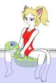 Poolcat is watching you - coloured.