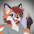 Foxy Artist by kittensnark