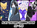 [OPEN] Flat colors comms by Taurika