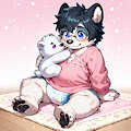 Loupy girl and little snow by Loupy